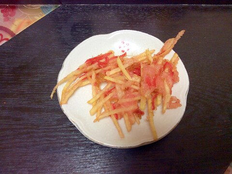 紅生姜とジャガイモのかきあげ